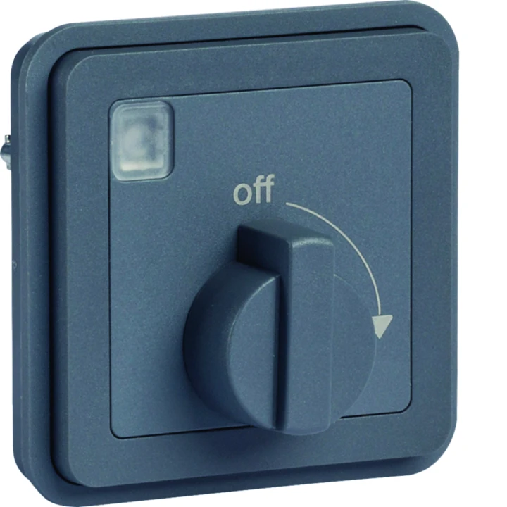 cubyko Minuterie bouton rotatif associable gris IP55
