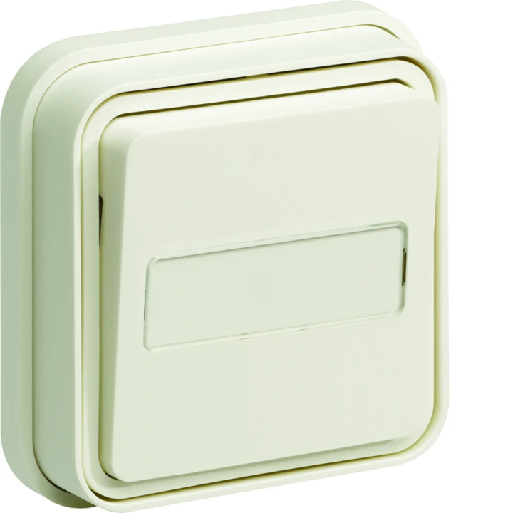 cubyko Poussoir porte-étiquette 1F encastré blanc IP55