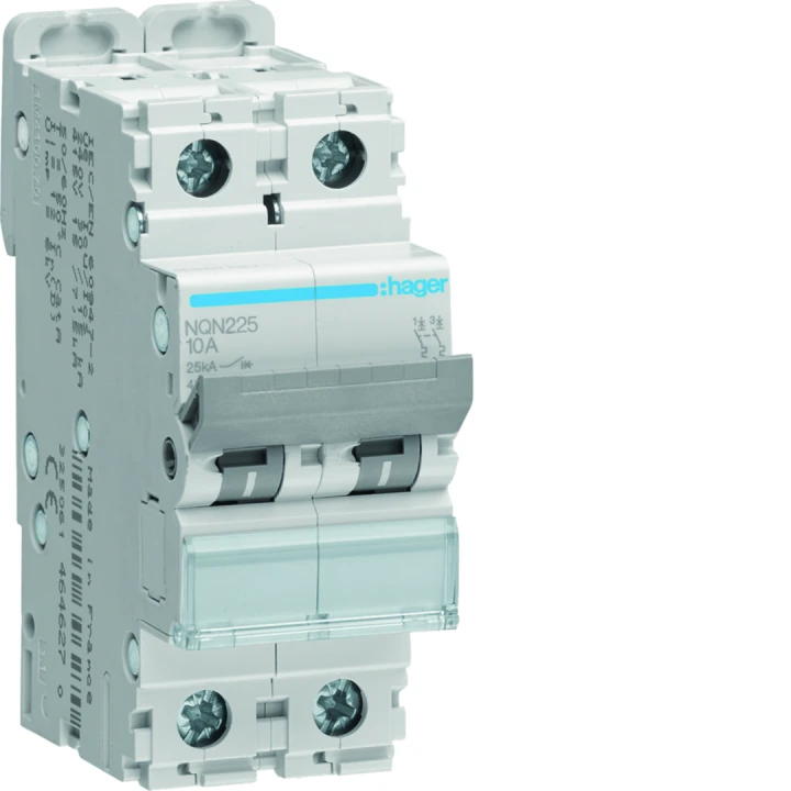 Disjoncteur 25A 2P 25kA Courbe B 2modules