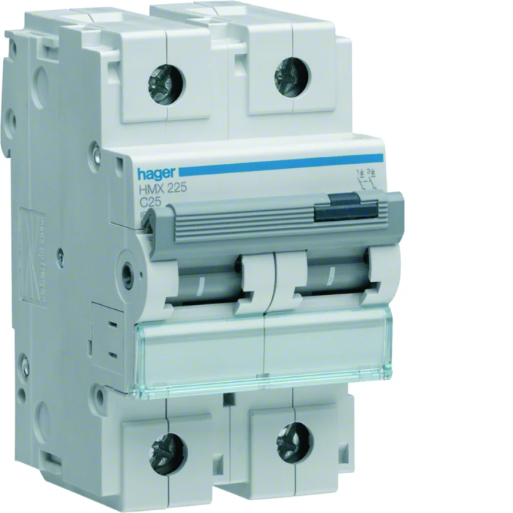 Disjoncteur 25A 2P 50kA Courbe C 3modules