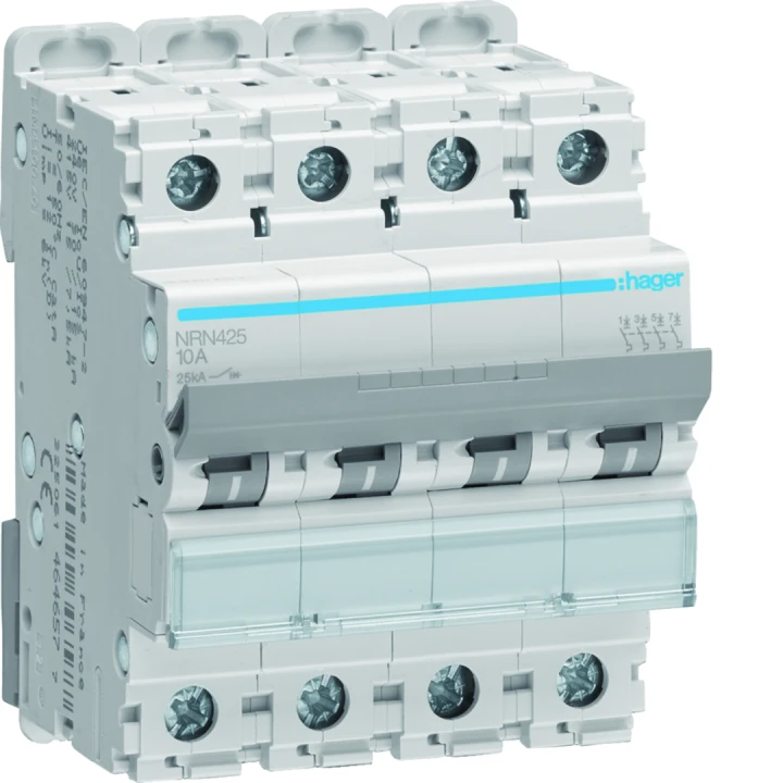 Disjoncteur 25A 4P 25kA Courbe C 4modules