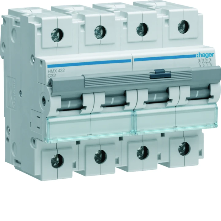 Disjoncteur 32A 4P 50kA Courbe C 6modules