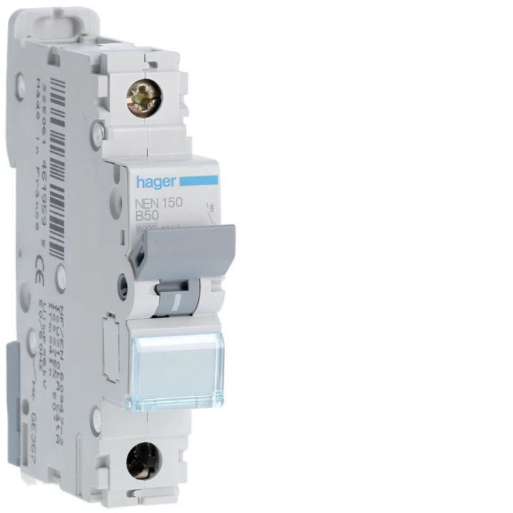 Disjoncteur 50A 1P 6-10kA Courbe B 1module