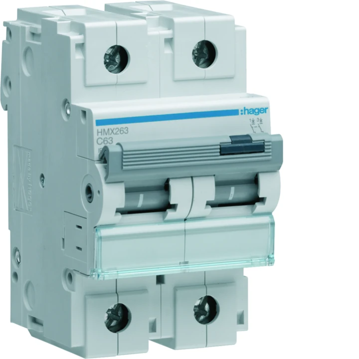 Disjoncteur 63A 2P 50kA Courbe C 3modules