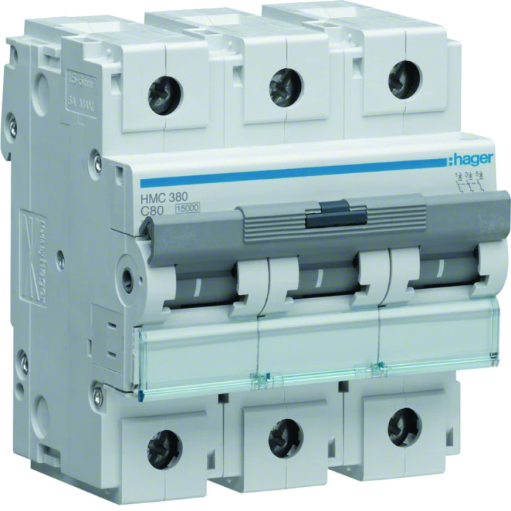 Disjoncteur 80A 3P 15kA Courbe C 4,5modules