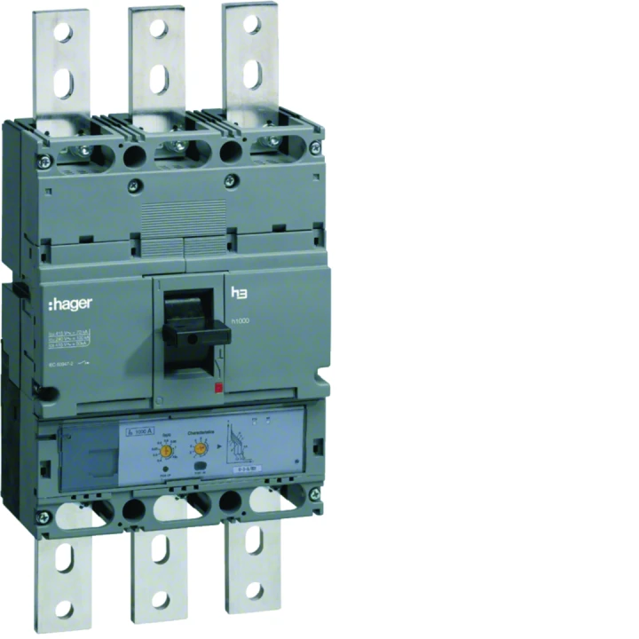 Disjoncteur Boitier Moulé h3 h1000 LSI 3P In800A Icu50kA à plage