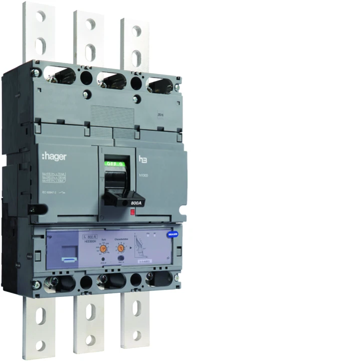 Disjoncteur Boitier Moulé h3 h1000 LSI 3P In800A Icu70kA à plage