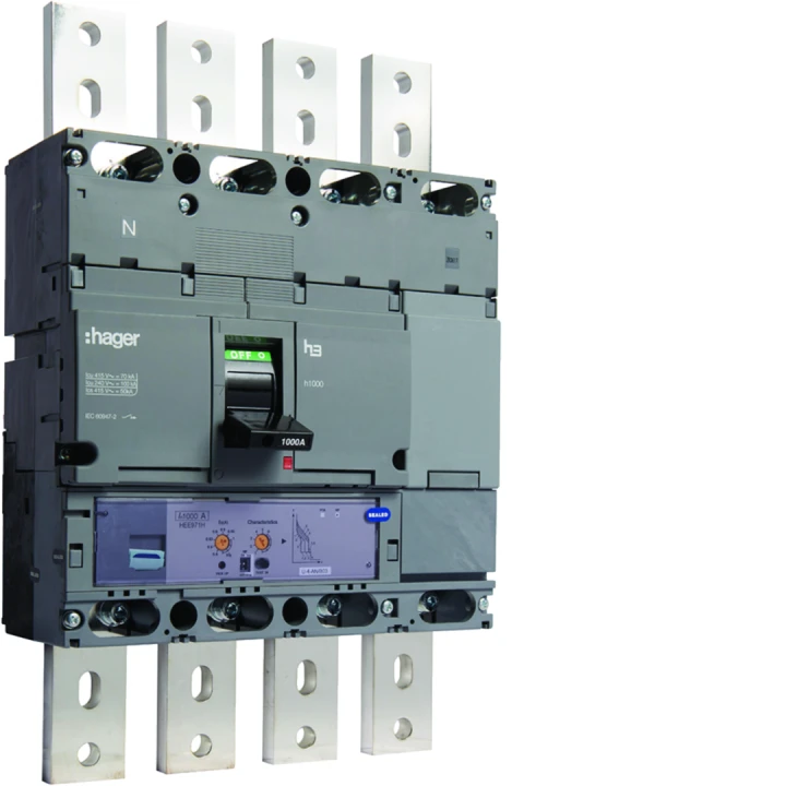 Disjoncteur Boitier Moulé h3 h1000 LSI 4P In1000A Icu70kA à plage