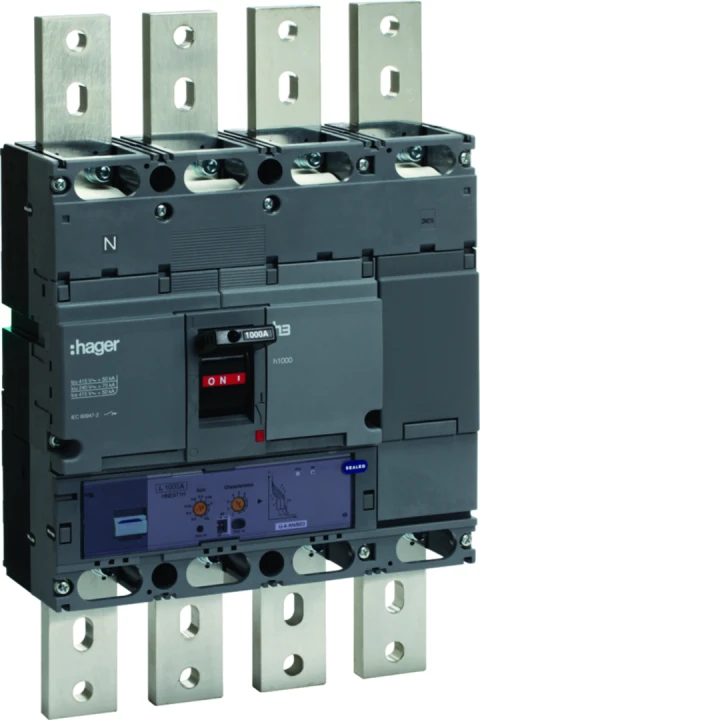 Disjoncteur Boitier Moulé h3 h1600 LSI 4P In1000A Icu50kA à plage