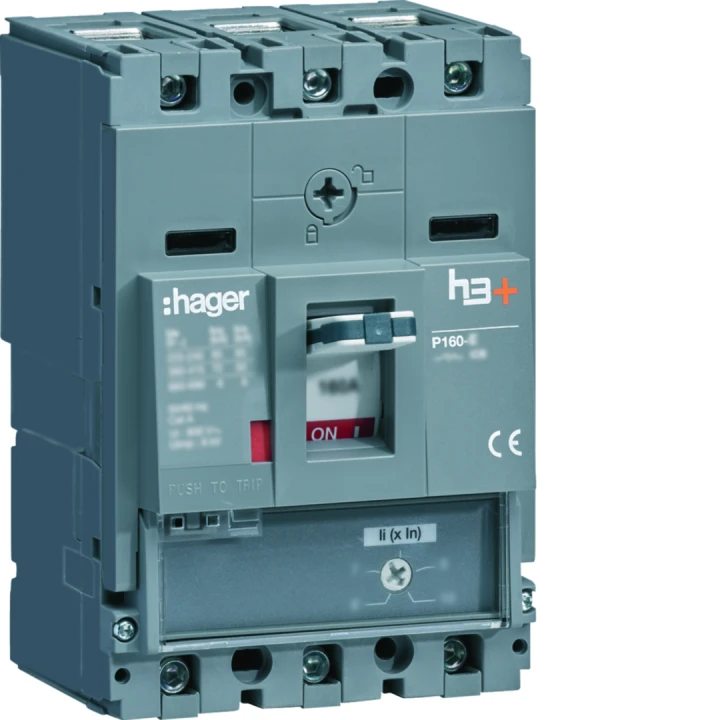 Disjoncteur Boitier Moulé h3+ P160 MAG (ICB) 3P3D  In100A Icu70kA à cage
