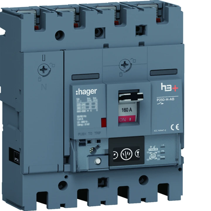 Disjoncteur Boitier Moulé h3+ P250 ENERGY AB 4P4D  In160A Icu25kA à plage