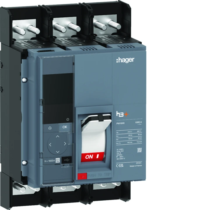 Disjoncteur boitier moulé h3+ PW1600 Energy 3 Poles 1600A 50kA