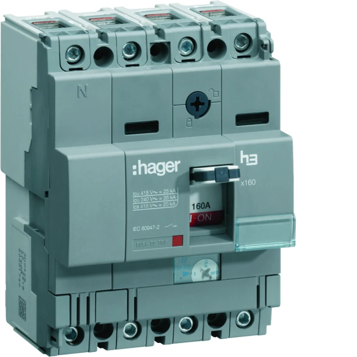 Disjoncteur Boitier Moulé h3 x160 MAG (ICB) 4P4D  In100A Icu40kA à cage