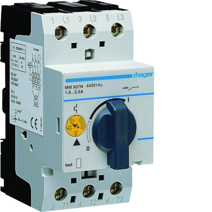 Disjoncteur moteur 1.6-2.5A P = 0.37-0.75 kW AC3 230-400 V 2.5 M IEC 947