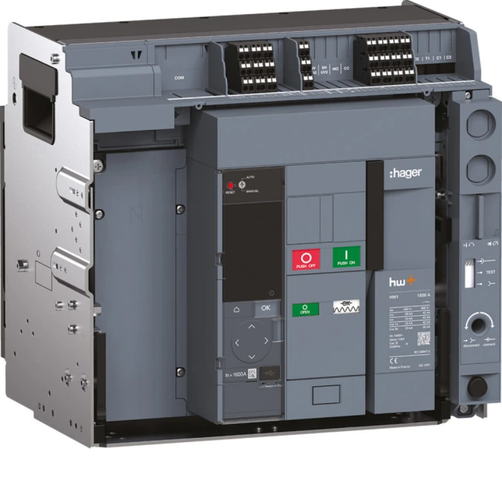 Disjoncteur Ouvert complet HW1 66kA 1600A 4P Débrochable pour TU sentinel Energy
