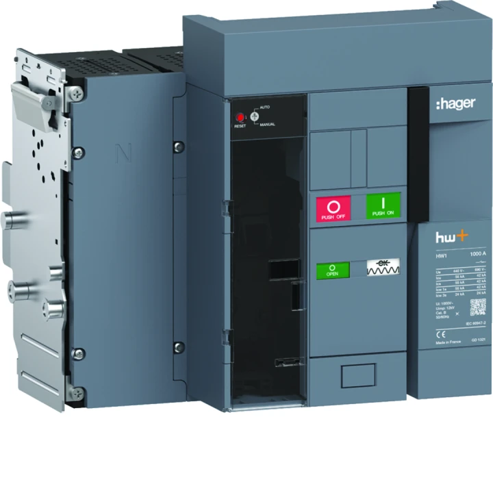 Disjoncteur Ouvert HW1 55kA 1000A 4P Débrochable sans chassis pour TU Sent Ener