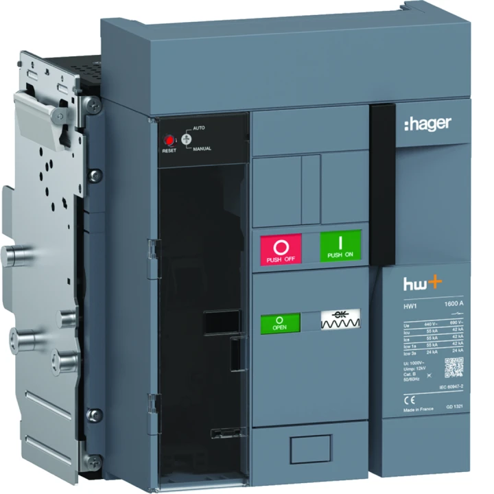 Disjoncteur Ouvert HW1 55kA 1600A 3P Débrochable pour TU sentinel Energy