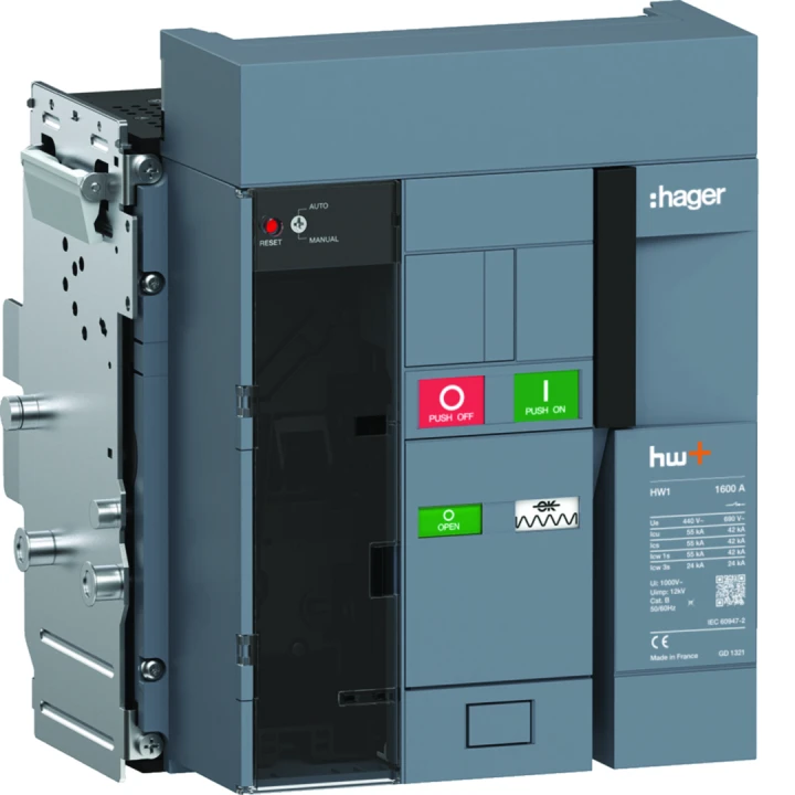 Disjoncteur Ouvert HW1 55kA 1600A 3P Débrochable pour TU sentinel