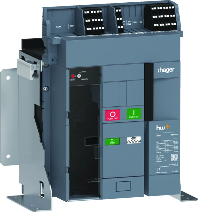 Disjoncteur Ouvert HW1 55kA 1600A 3P Fixe pour TU sentinel Energy