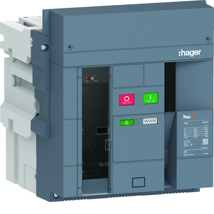 Disjoncteur Ouvert HW2 66kA 2000A 3P Débrochable sans chassis pour TU Sent Ener