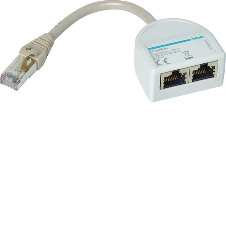Eclateur de port 1 RJ45 vers 2 RJ45 pour port Modbus RS485 agardio