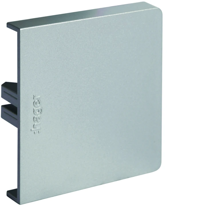 Embout pour goulotte d'installation GBA 50x50mm, PVC couleur Alu
