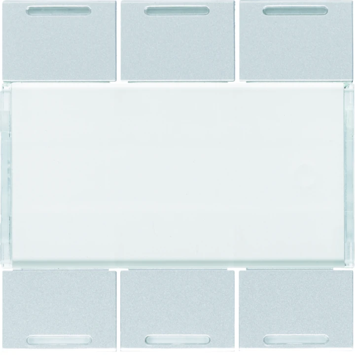 Enjoliveur 6 boutons poussoirs KNX gallery LED titane