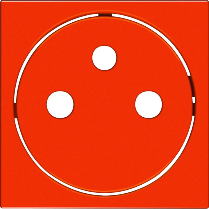 Enjoliveur Gallery prise de courant affleurante 2P+T, finition Orange