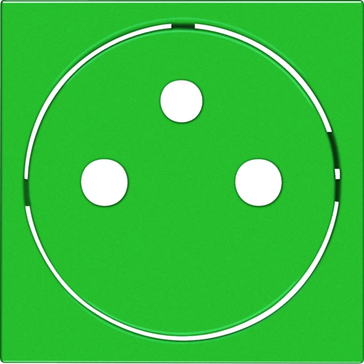 Enjoliveur Gallery prise de courant affleurante 2P+T, finition Vert