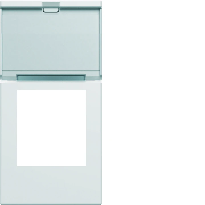 Enjoliveur Gallery prise RJ45 avec porte étiquette 1 module, finition Pure