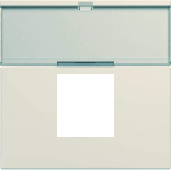 Enjoliveur Gallery prise RJ45 avec porte étiquette 2 modules, finition Dune