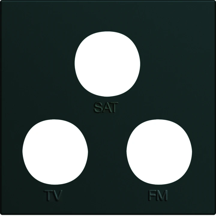 Enjoliveur Gallery prise TV + FM + SAT 2 modules, finition Night