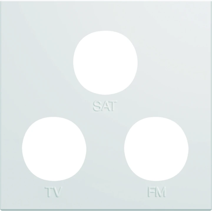 Enjoliveur Gallery prise TV + FM + SAT 2 modules, finition Pure