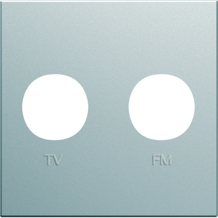 Enjoliveur Gallery prise TV + FM 2 modules, finition Titane