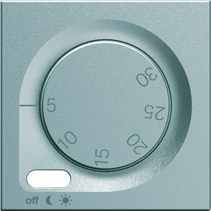 Enjoliveur Gallery thermostat 2 modules , finition Titane