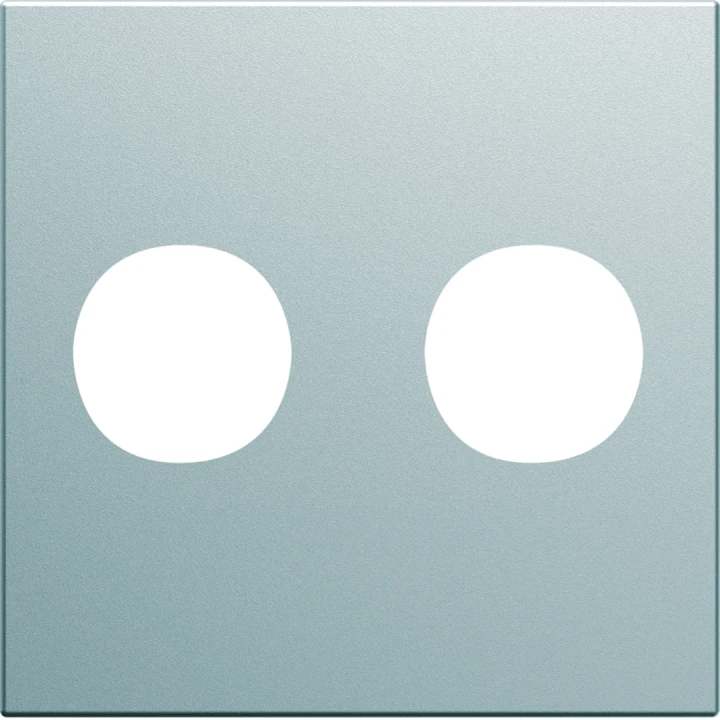 Enjoliveur prise double F gallery 2 modules titane