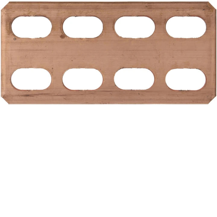 Equerre double fixation barres Cu 50X5mm quadro+