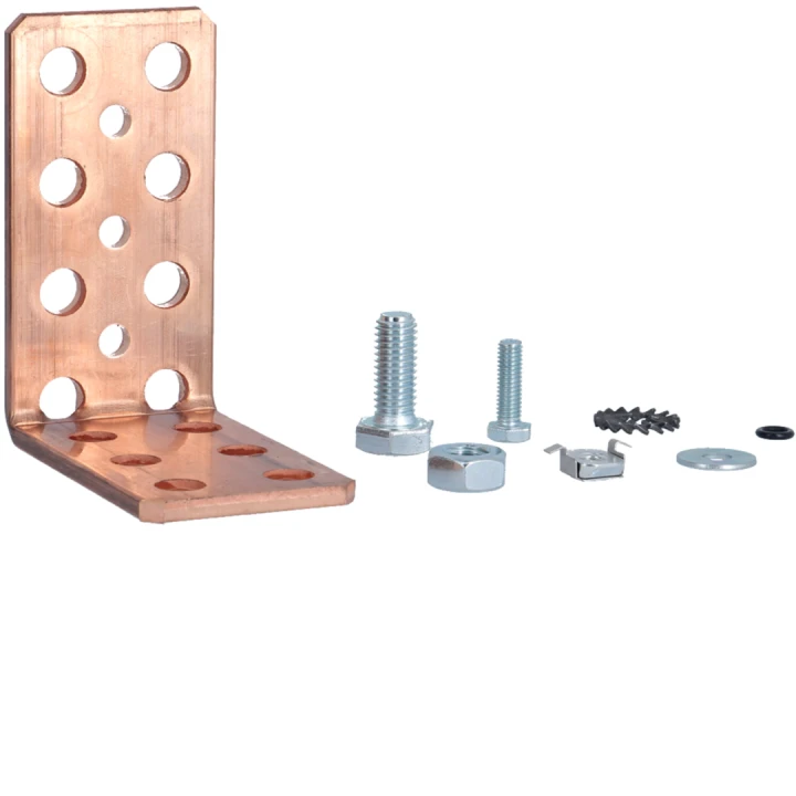 Equerre simple fixation barres Cu 50X5mm quadro+