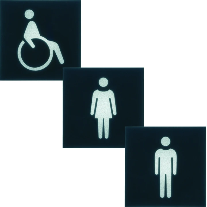 Etiquette pour voyant gallery 2 modules WC