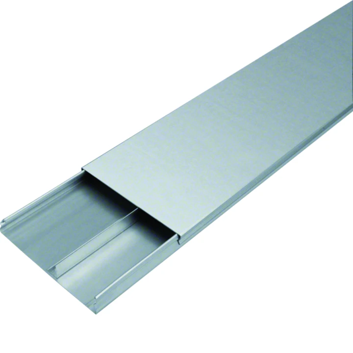 Goulotte acier 2 compartiments 28x190mm pour sol béton