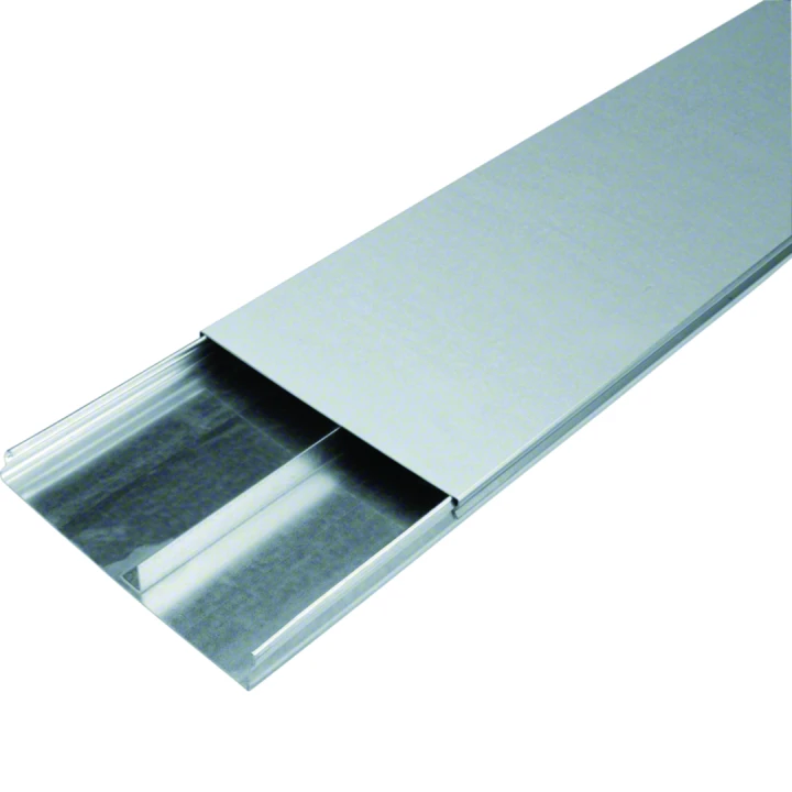 Goulotte acier 2 compartiments 28x240mm pour sol béton