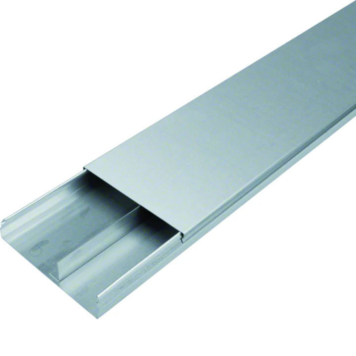 Goulotte acier 2 compartiments 38x190mm pour sol béton