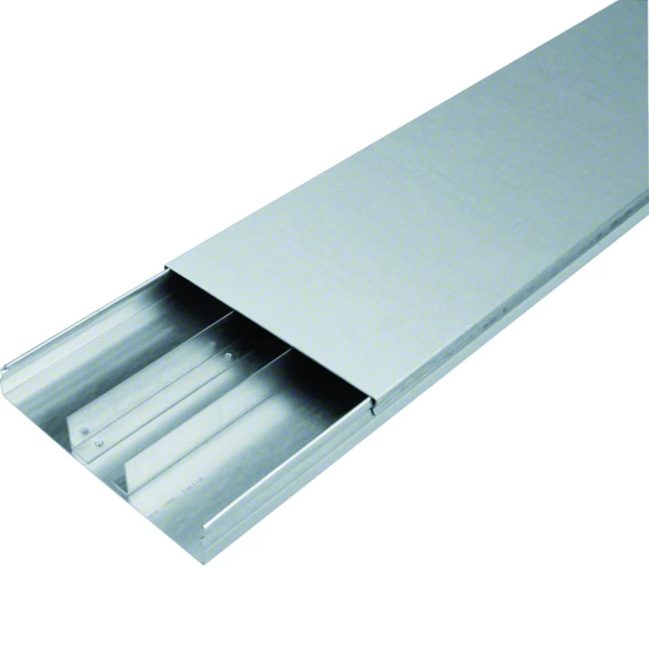 Goulotte acier 3 compartiments 38x240mm pour sol béton