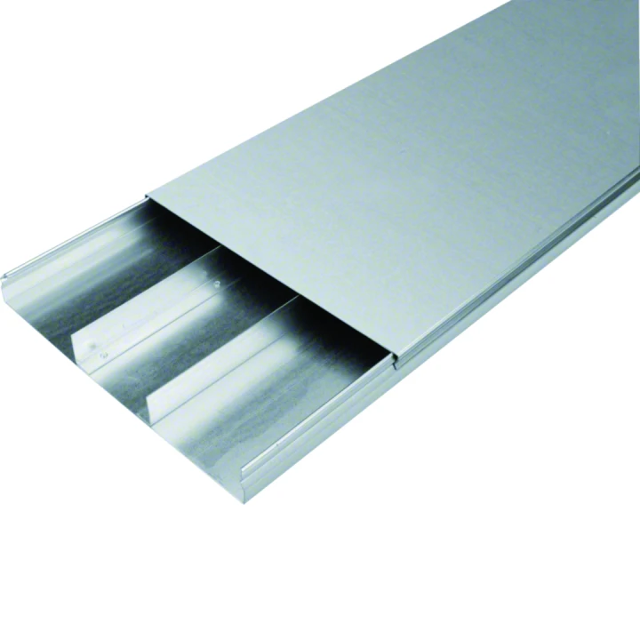 Goulotte acier 3 compartiments 38x340mm pour sol béton