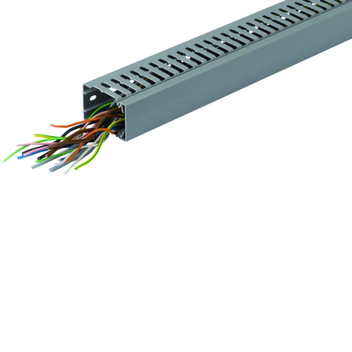 Goulotte de câblage BA7A 40x100mm PVC gris pierre