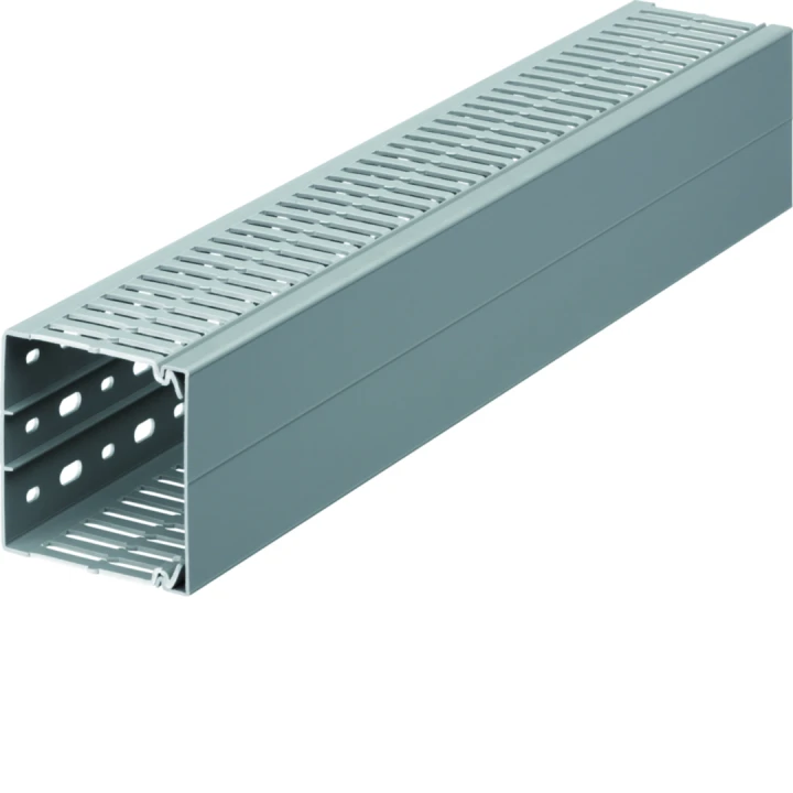 Goulotte de câblage BA7A 80x80mm PVC gris pierre