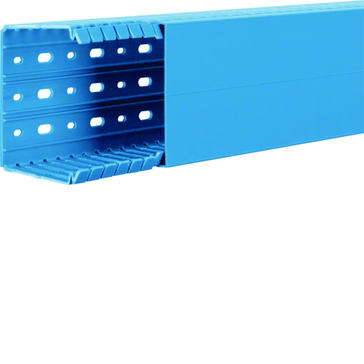Goulotte de câblage en PVC BA7 80x100mm bleu