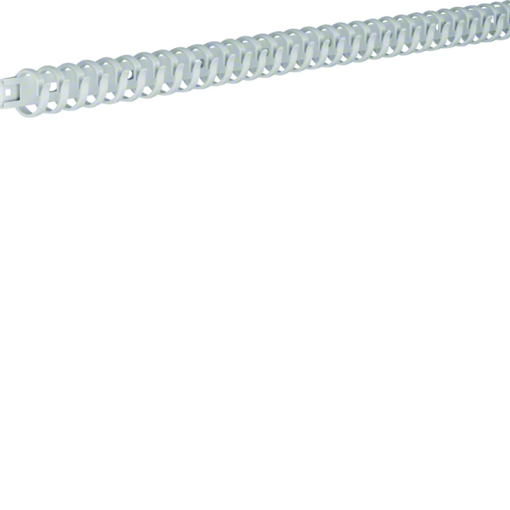Goulotte de câblage flexible Polyamide sans halogene 20mm L=0,5m Gris clair
