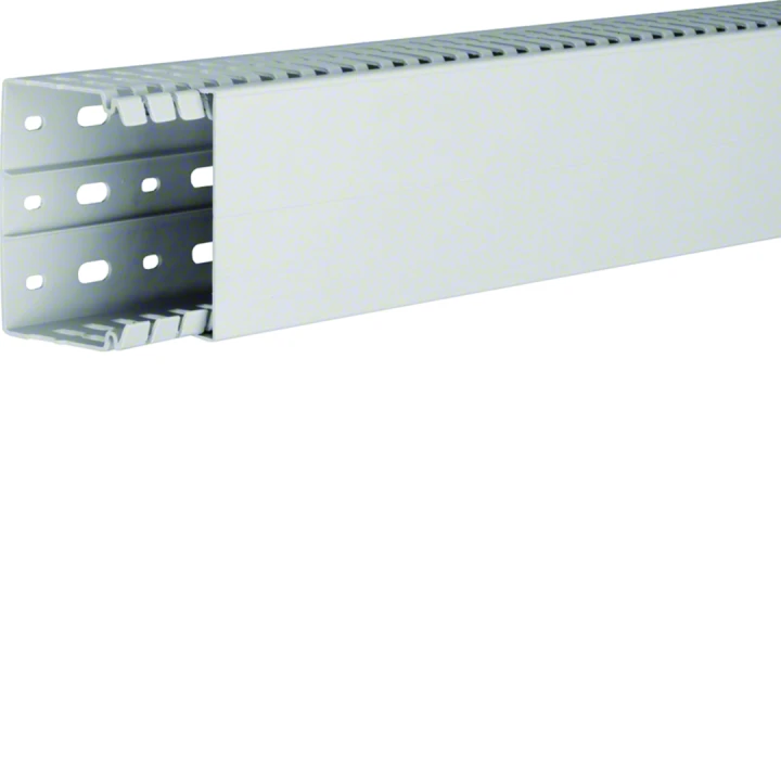 Goulotte de câblage sans halogène beha-set 60x80mm PC-ABS Gris clair