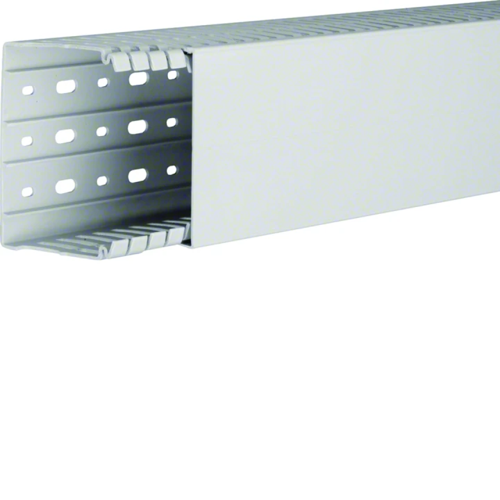 Goulotte de câblage sans halogène beha-set 80x100mm PC-ABS Gris clair